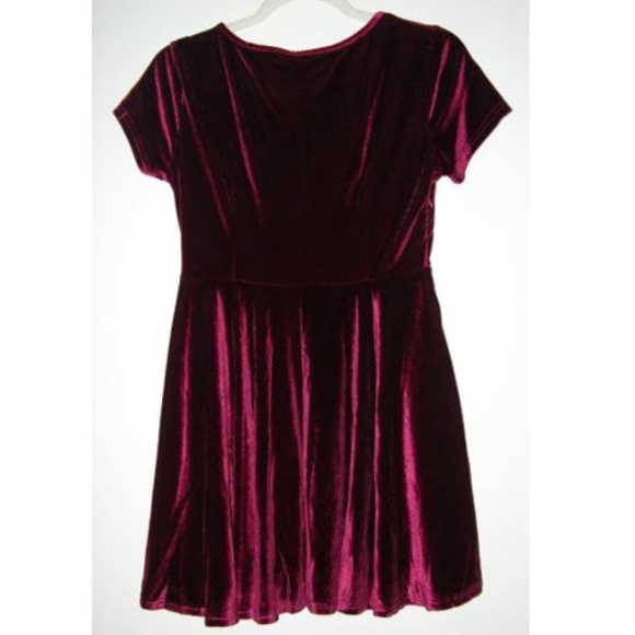 LAST ONE! Chic Scoop Neck Velvet A Line Dress - Picture 5 of 8